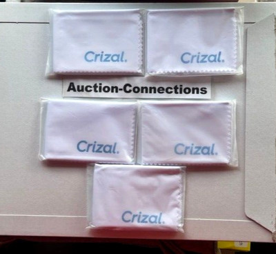 CRIZAL Microfiber Lens  Ultra Premium Cleaning Polishing Cloth LOT Essilor QTY 5