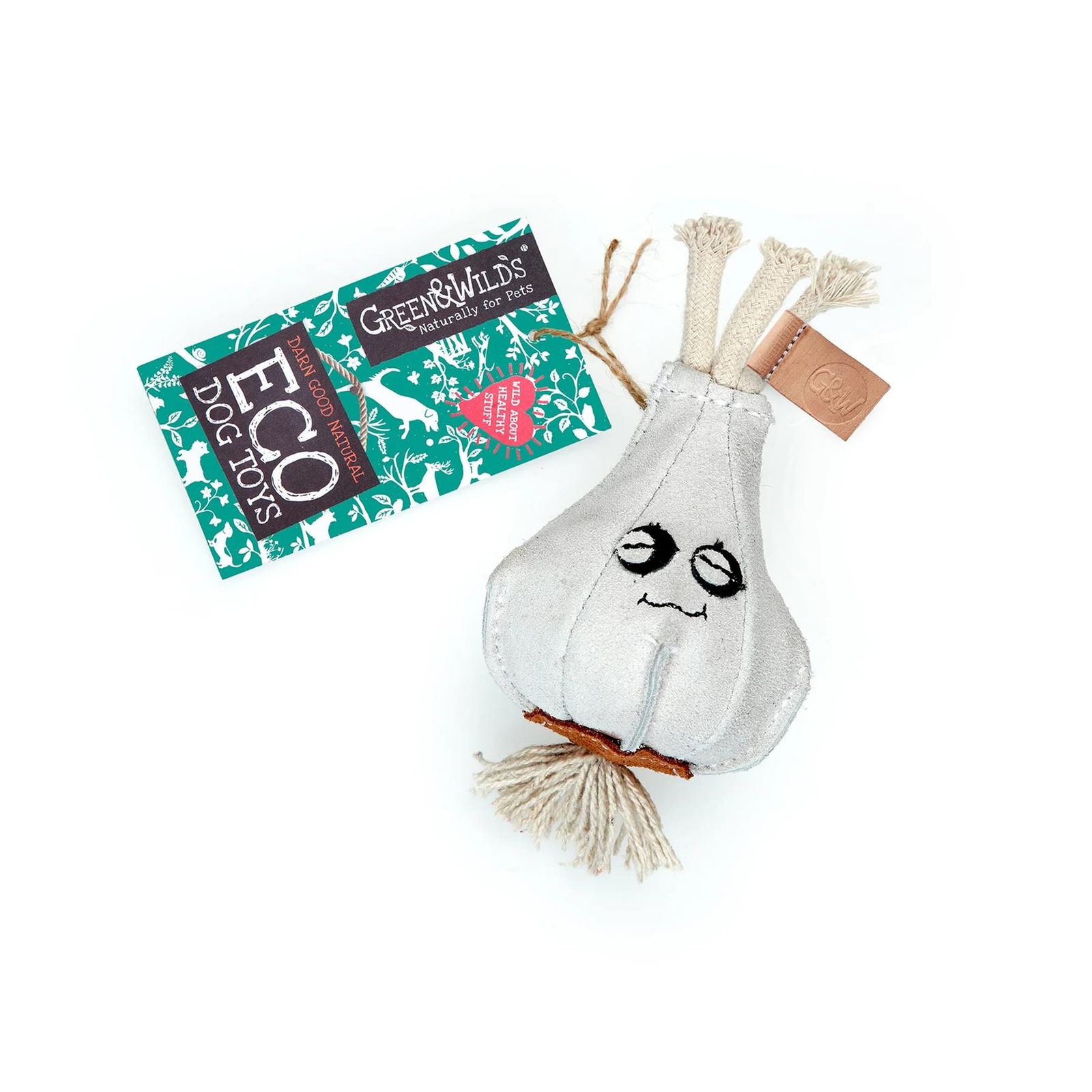 Green & Wilds Eco-Friendly Natural Dog Toy - Gary the Garlic