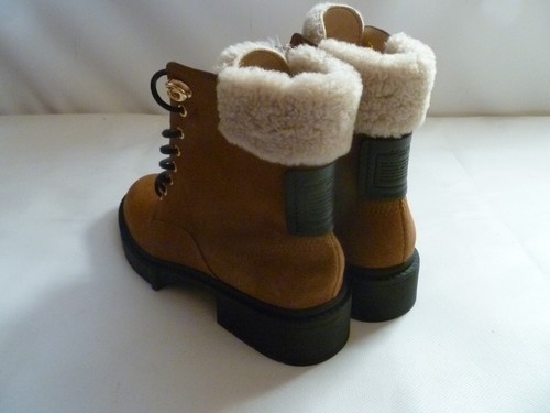 COACH Lorimer Suede Combat Booties Raw Umber Brown UK 4.5 RRP $265.00 US 6.5 37 - Picture 19 of 24