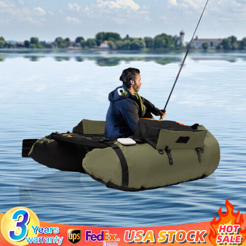 Portable Inflatable Boat Fishing Boat Raft Sport Outdoor Backrest ...