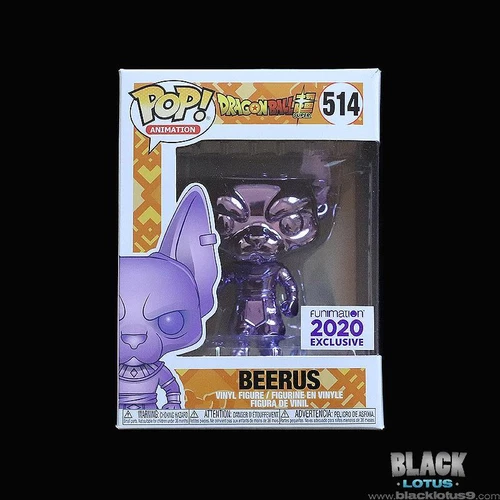 BLEMISH Funko Pop! Beerus Purple Chrome Dragonball Super DBS Funimation Pop 514