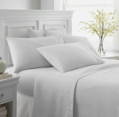 4PC Sheets Set Ultra Soft White Twin XL by Kaycie Gray Basics