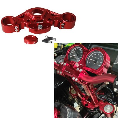 Red Front Upper Triple Tree for Harley Touring Road Glide FLTRX