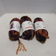 Rozetti Yarns Marina Skeins- Acrylic Ribbon Yarn Lot of 3 (Halloween Glan)