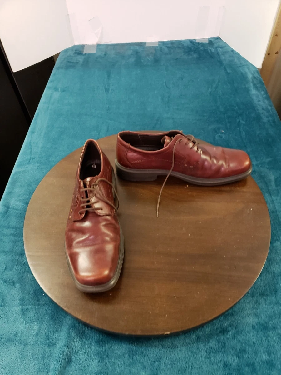 Ecco Mens Burgundy Leather Lace Oxford Dress Shoes US Us Sz 13 Comfort eBay