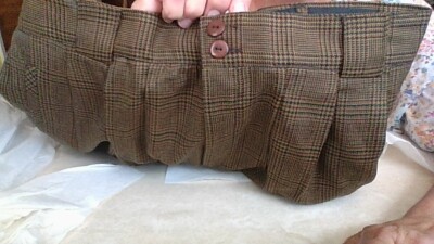 CLASSY NWT Geoffrey Beene Sport Wool Sz 10 Multi-Green Trousers 2-Poc Cuff Pant