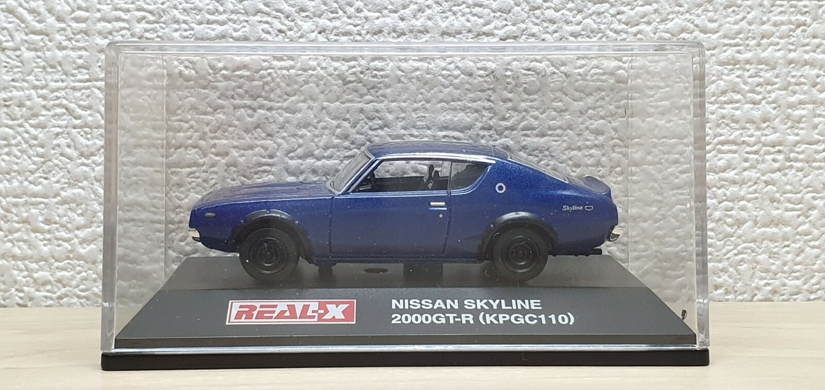 1/72 Real-X NISSAN SKYLINE 2000GT-R KPGC110 KENMERI BLUE diecast