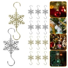 Metal Snowflake Hooks Christmas Tree Hanging Baubles Balls Ornament Hanger.