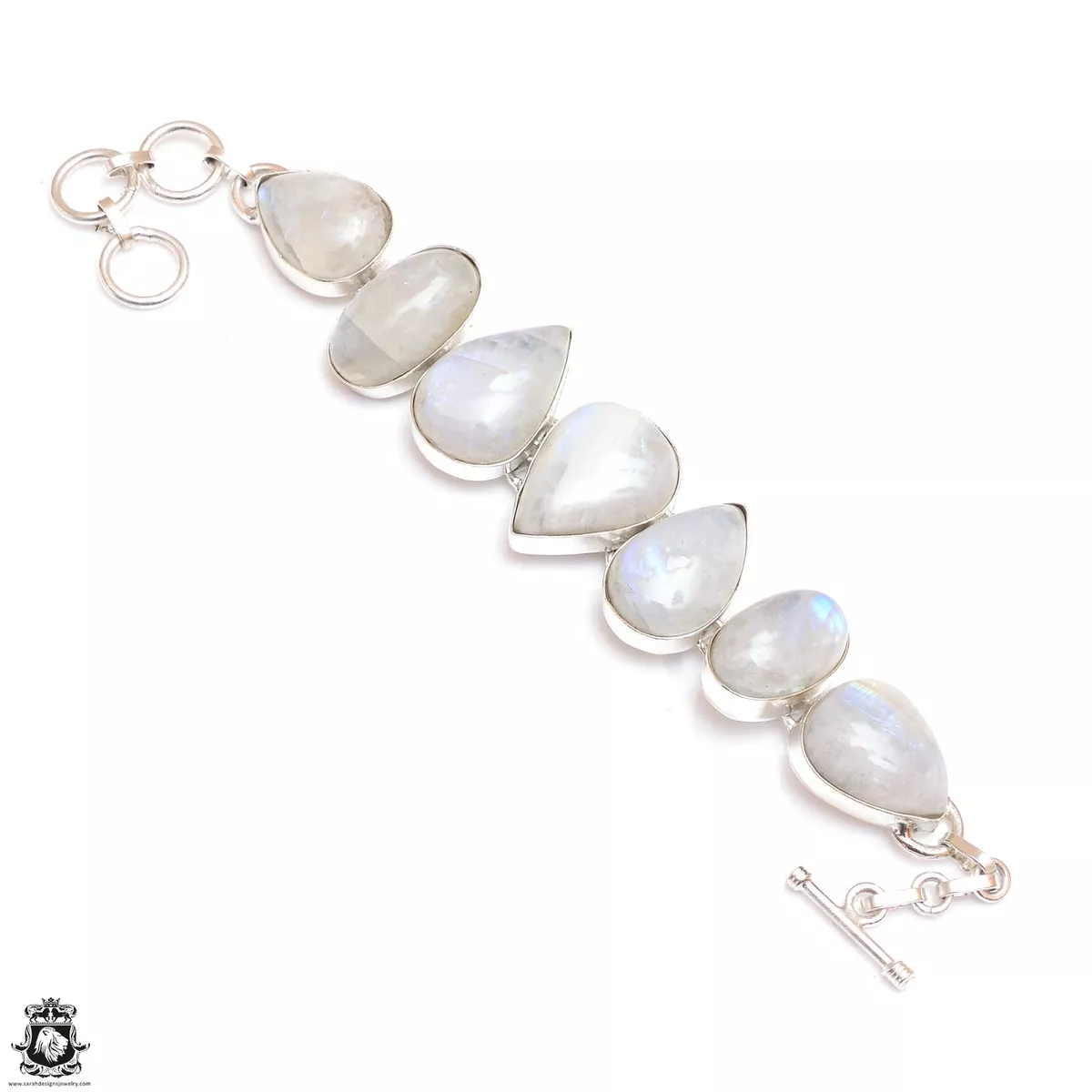 Ceylong Rainbow Moonstone Genuine Gemstone Bracelet B4479 eBay