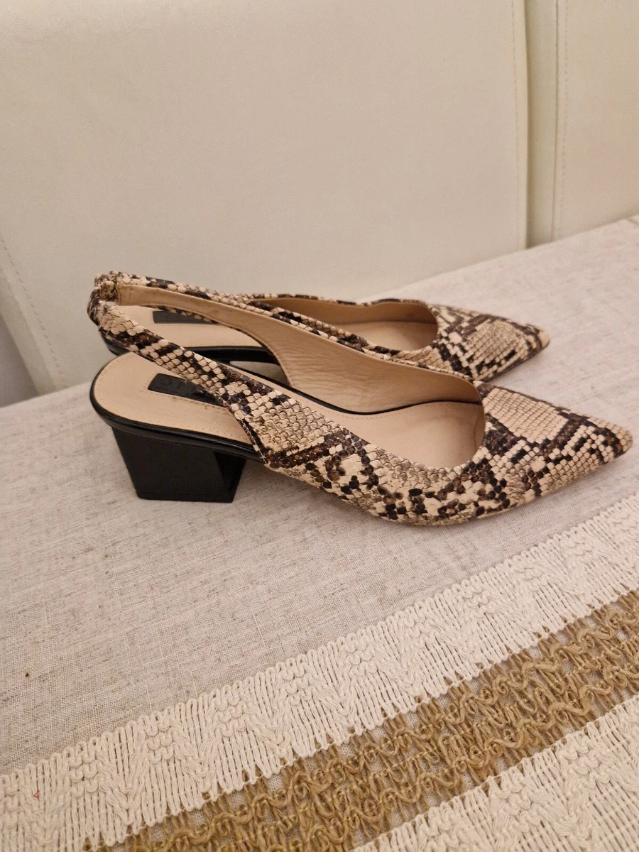 Snake print 2025 low heels