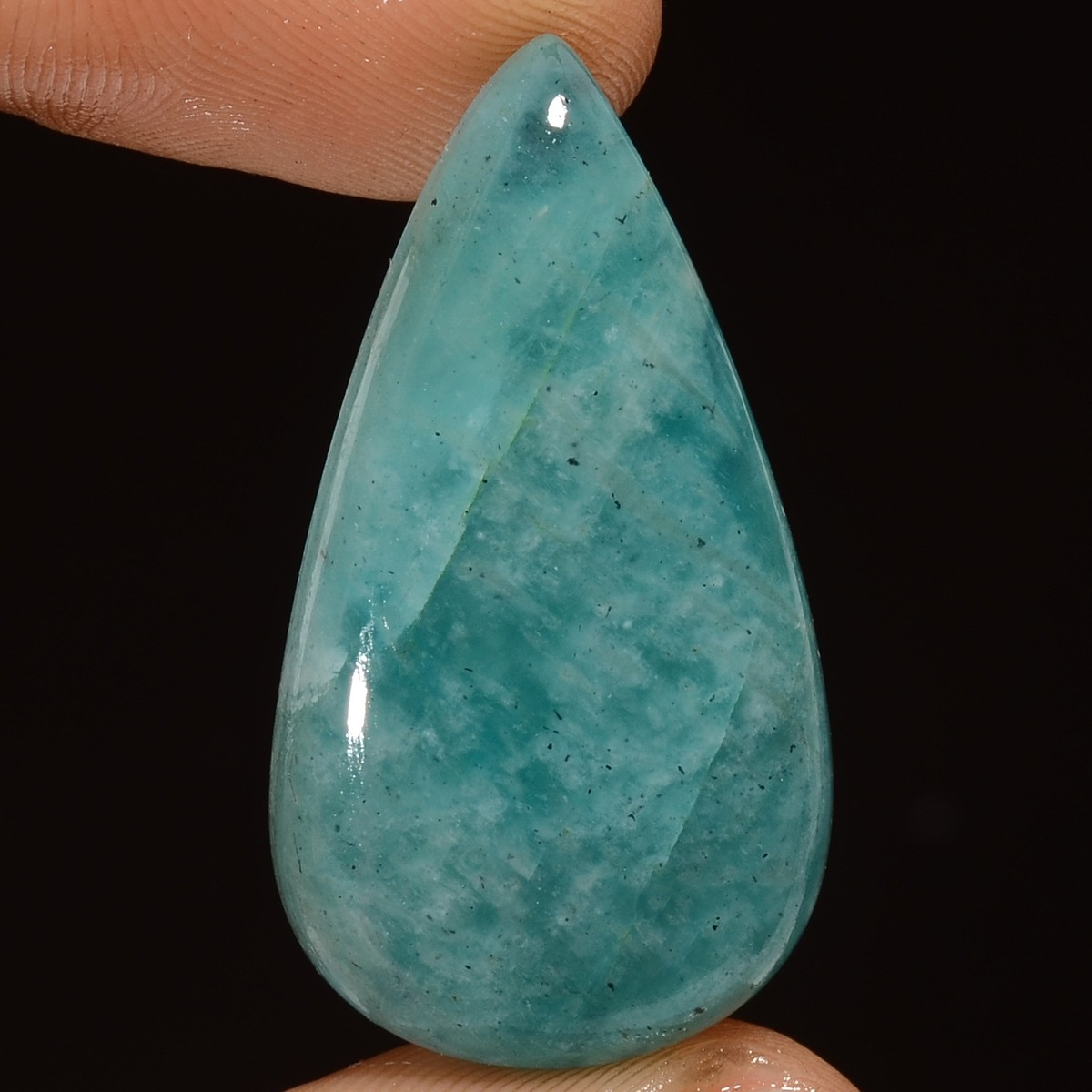 Natural Amazonite Pear Shape Cabochon Loose Gemstone 30 32X17X6 mm  EE-46154