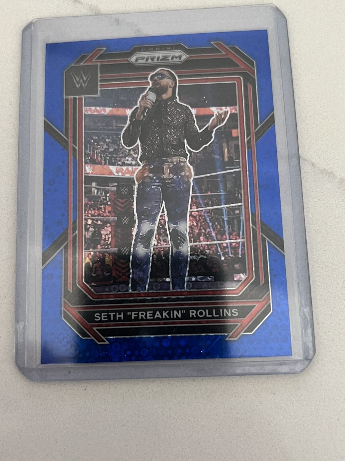 2023 WWE Prizm #137 Under Card Disco Variation Seth Rollins Blue # to 25