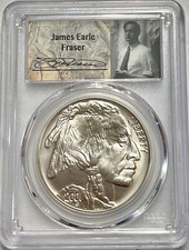 Commemorative Silver Dollar 2001 D American Buffalo James Earl Fraser Signature