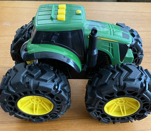 John Deere Tomy Monster 4WD Tractor 2021 47353 Great Shape w Small Flaw on Hood - Picture 3 of 6