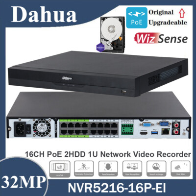 Dahua NVR5216-16P-EI 4K 16-Kanal PoE NVR Sicherheit Video Audio Recorder System