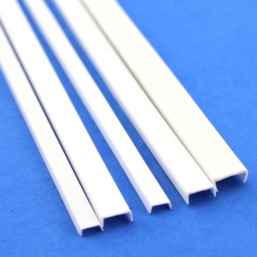 ABS Styrene Round Tube Square Bar Rod U/L/H Shape Strip Plastic Sheets DIY Model - Picture 18 of 21