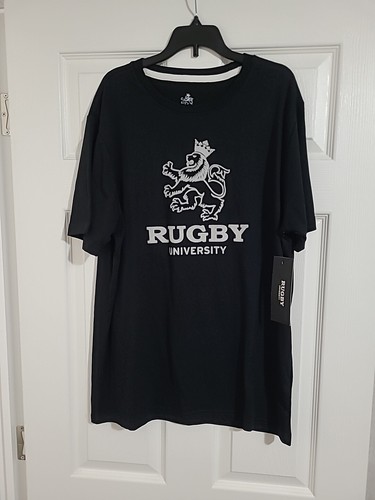 Rugby University T-shirt (Black) Mens Size Large