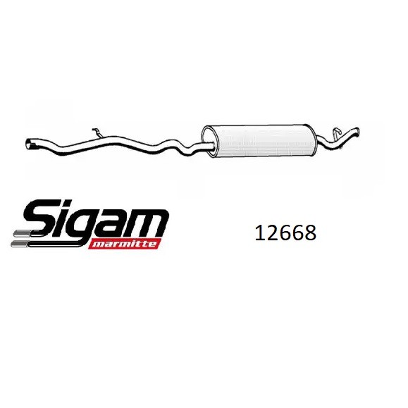 Hinterer SchalldÄMpfer Sigam Fiat Tempra FüR 7657583 - 50030025-image
