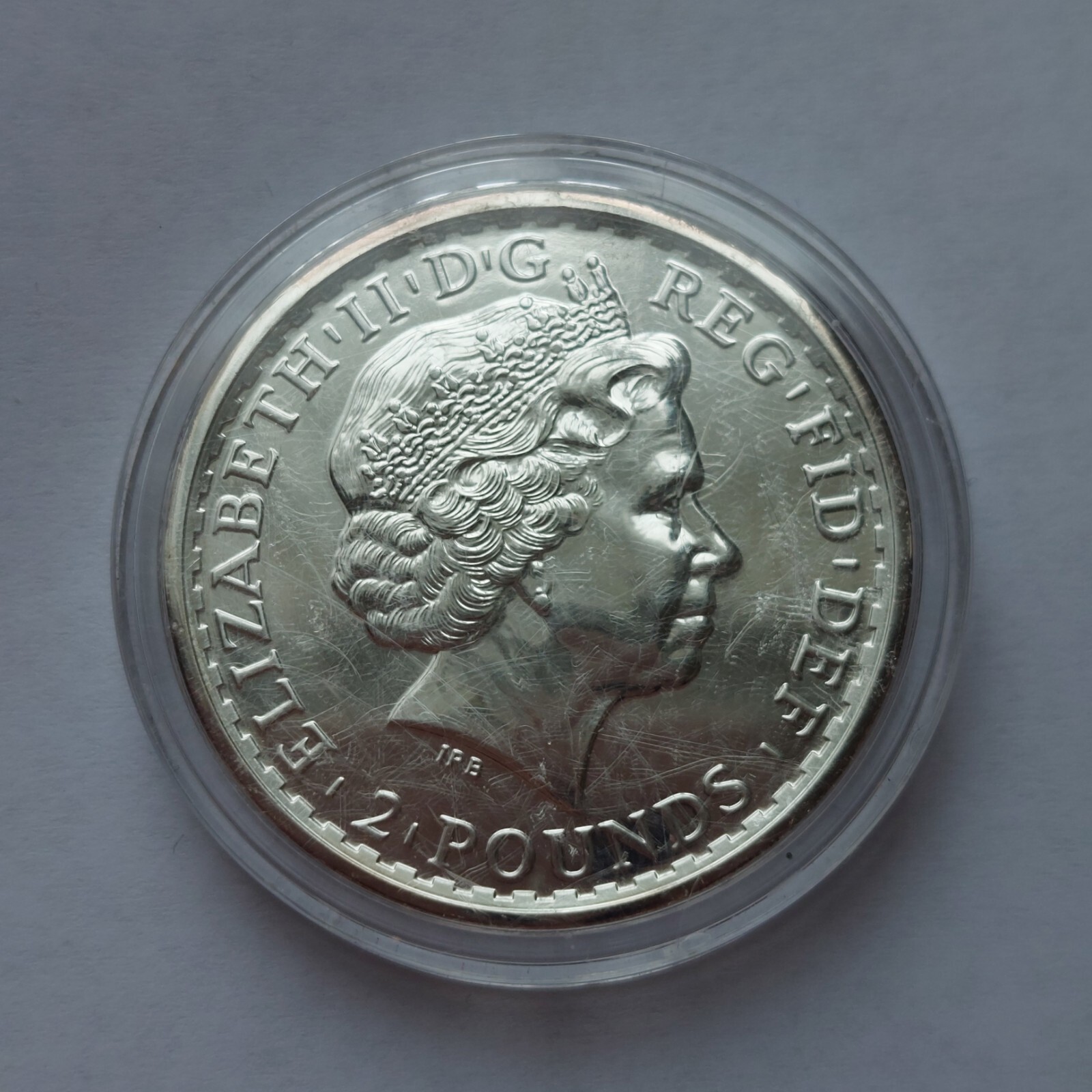 Metal Coin Rack 2013 Britannia 1 oz .999 Fine Silver Coin Round Elizabeth II 2 Pounds ...