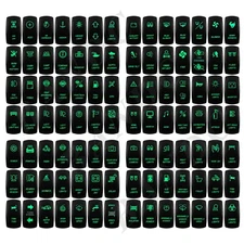 Rocker Switch Button 12V Green Led For Car Marine Boat ARB Carling 5PIN/7PIN