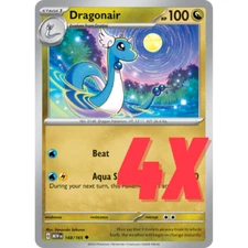 4X Pokemon TCG Dragonair 148/165 Scarlet & Violet 151 Regular English 2023 NM