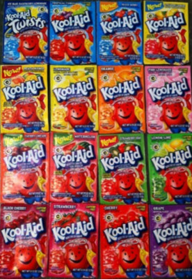 50 Packs of  Kool Aid Drink Mix Packets NEW Gluten Free FREE SHIP - YOU PICK EM