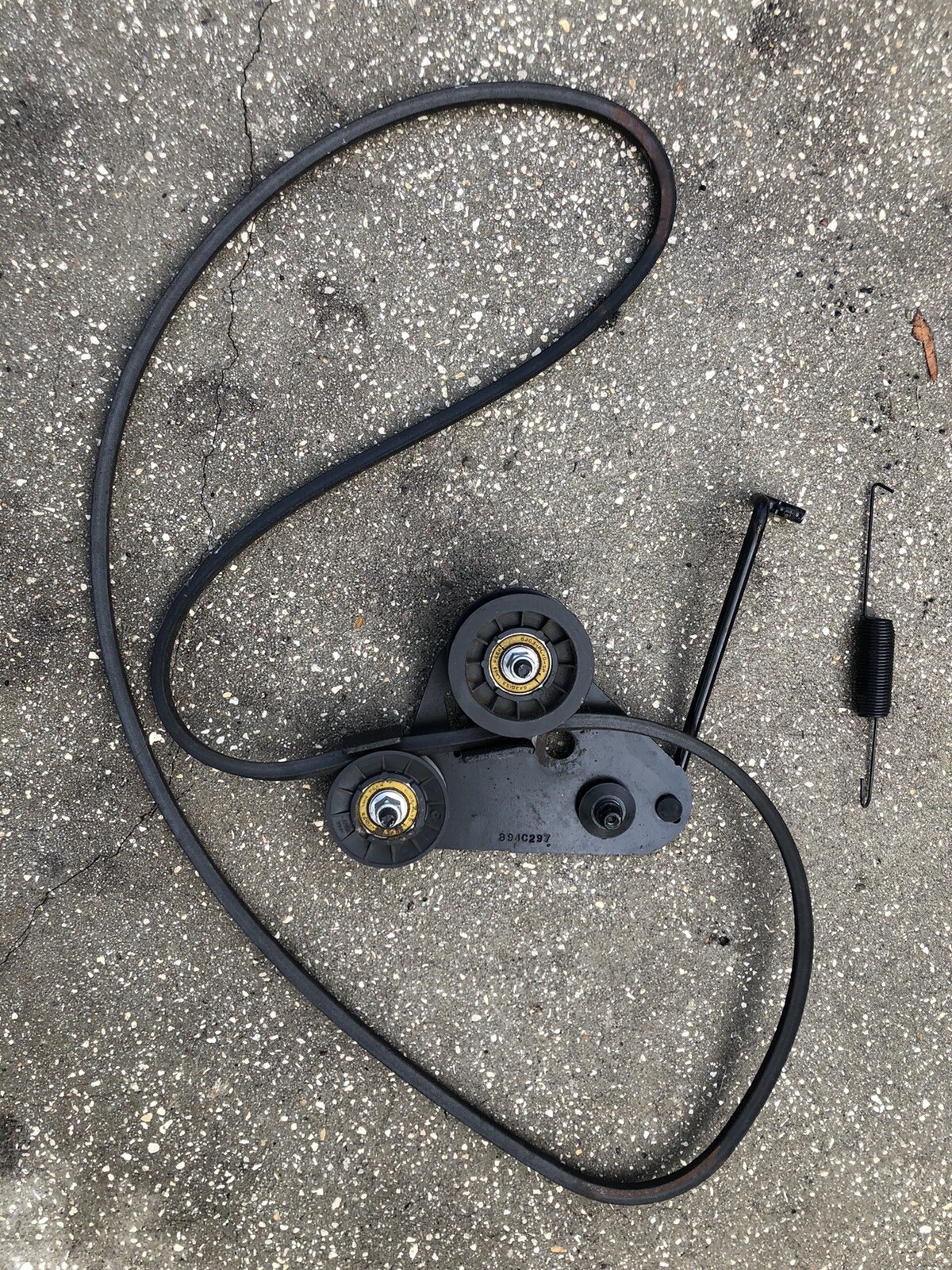 John Deere E160 Deck Drive Pulley Tensioner Assembly & Belt eBay