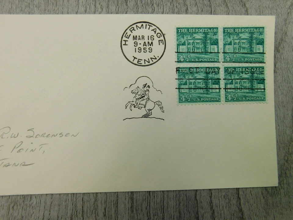First Day Of Issue The Hermitage Tennessee 1959 Vintage Stamp Envelope Cover - Image 2 of 4