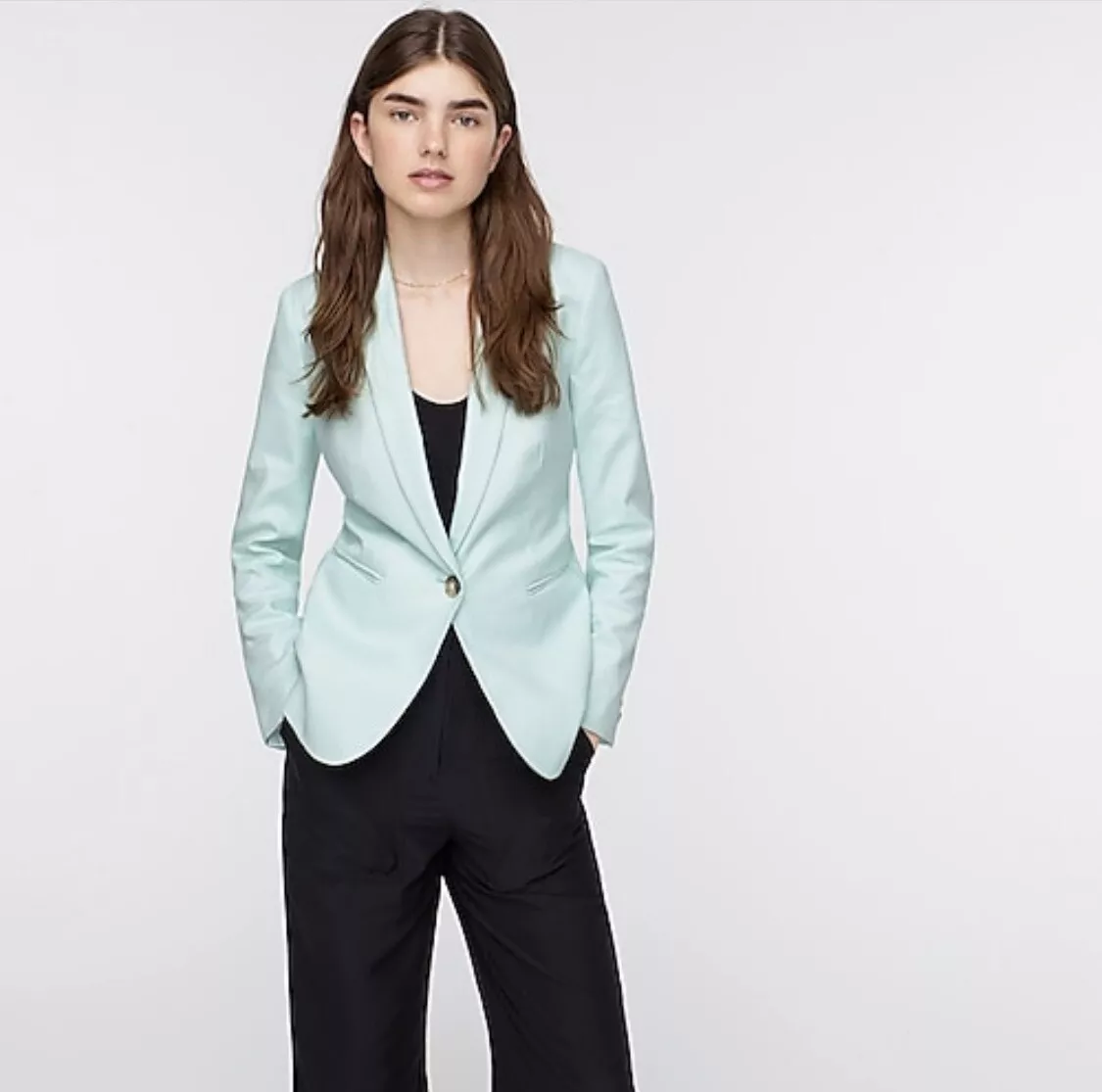 J.CREW PARKE BLAZER IN STRETCH LINEN SIZE 6 SEA SPRAY H9710 eBay