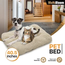 Plush Pet Dog Cat Bed Rectangle Sleeping Bed Ultra Soft Mat Sleeping Kennel Nest