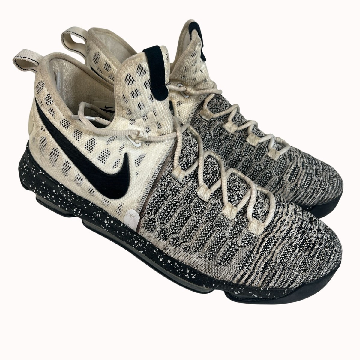 Nike Kevin Durant Flyknit Basketball Sneakers 84392-100 Oreo
