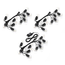 Auraglow Warm White LED Bulb Festoon String Light Set