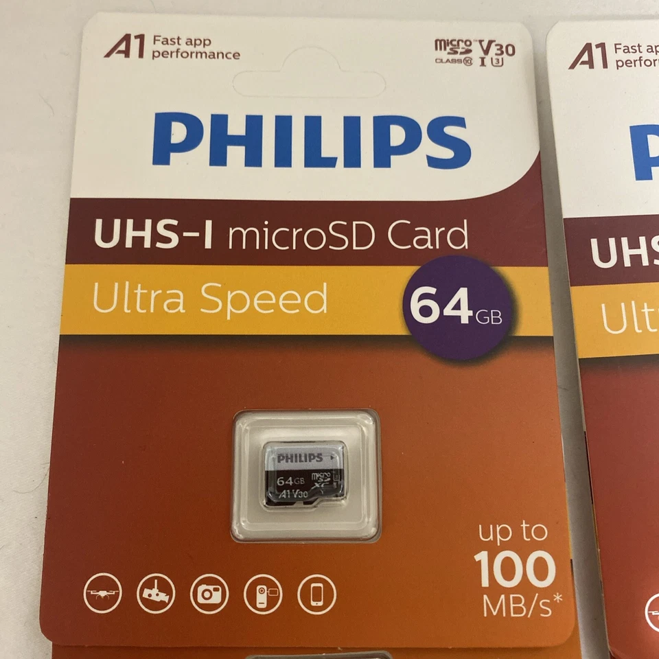 Philips UHS-I microSD Card Ultra Speed 64gb BM32TF064B Security Game Cam Qty 6 - Image 3 of 4