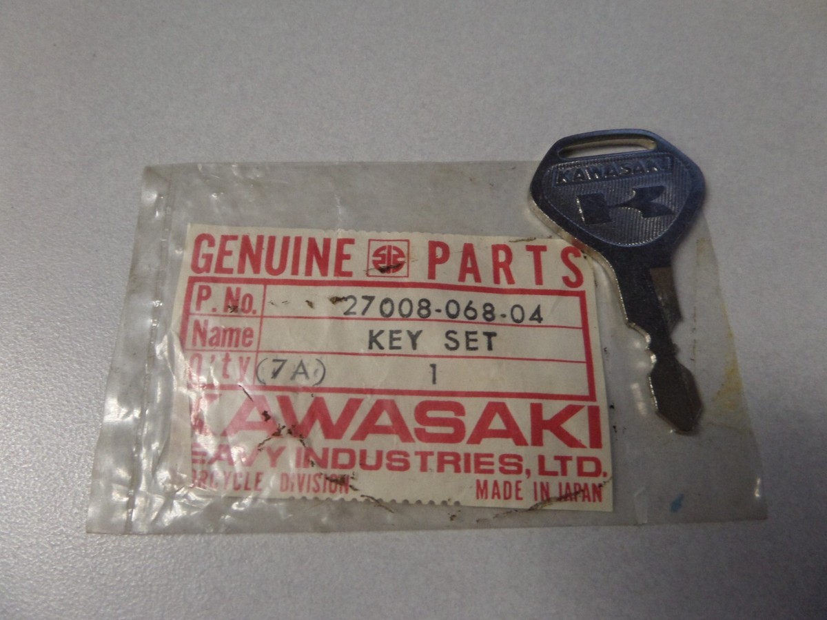 NOS Kawasaki OEM Factory Cut Key Set #804 1977-78 KZ650 1976 KZ750