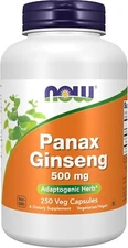 Now Foods Panax Ginseng 500 mg 250 Capsules