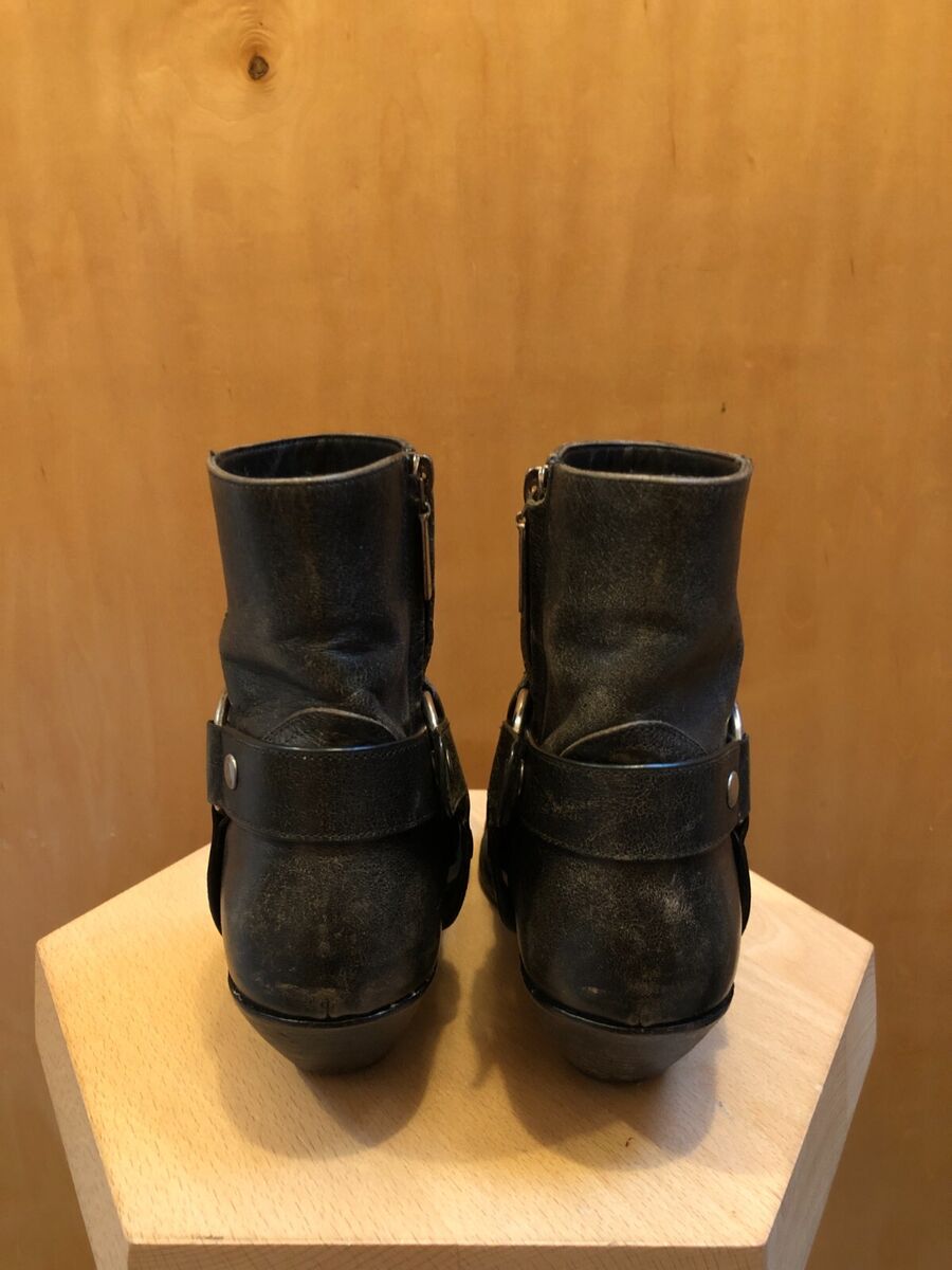SAINT LAURENT West Wyatt Harness Rubino Charcoal Western SAINT LAURENT West Wyatt Harness Rubino Charcoal Western