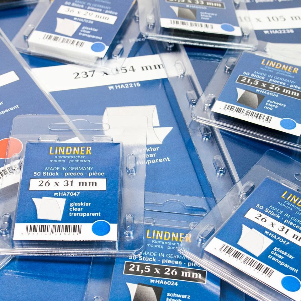 hawid / Lindner Klemmtaschen Streifen schwarz 210 mm lang x höhe 21 mm bis 86 mm - Bild 2 von 3