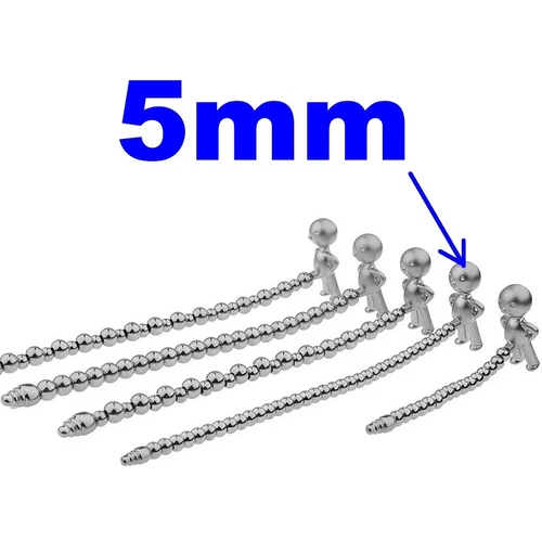 Male Stainless Steel Urethral Beads Plug Penis Urethral Sounding Dilator Toy New - Bild 19 von 23