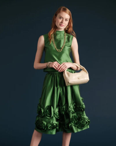 Jupe midi patchwork le moins cher à enfiler Frances Valentine Barbara fleurs shantung M 270253