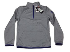 Under Armour Boys Fleece 1/4 Zip Large Youth Gray Blue 1322143 035