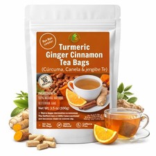 Turmeric Ginger Cinnamon Herbal Blend Tea by BexpertsUSA