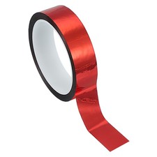 Metalized Polyester Film Tape 1 in x 55 Yards Glossy Red