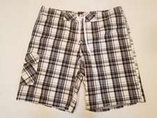 Old Navy Plaid Board Shorts Mens XL Flat Front Pockets Lined