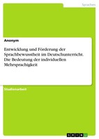 Anonymous | Entwicklung Und FöRderung Der Sprachbewusstheit Im...