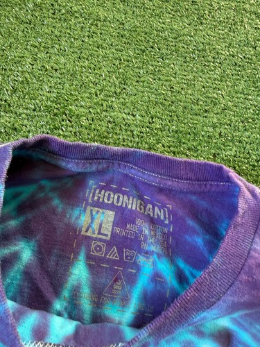 T-shirt maglietta Hoonigan Racing Tie Dye Spell Out grafica auto da corsa taglia XL cool - Foto 3 di 6