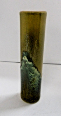 Vintage Studio Art Brown and Green Cylinder Vase 6'' Tall