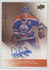 2013-14 Upper Deck Edmonton Oilers Franchise Ink Lee Fogolin #FI-LF Auto g3b