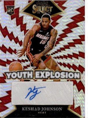 2024-25 Panini Select #YE-KEJ Keshad Johnson Youth Explosion Signatures