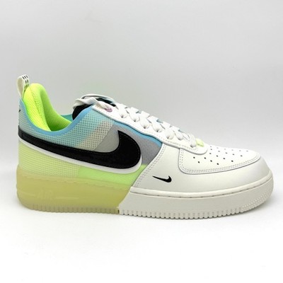 Nike Mens Air Force 1 React Sail Black Volt Shoes Sz 9 New Sneaker DM0573-101