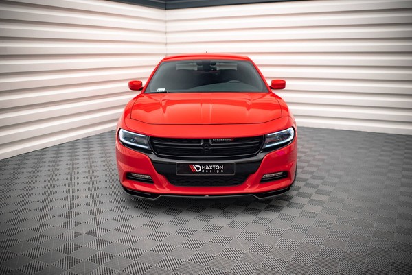 Maxton Design Frontlippe V.2 Passend FüR Dodge Charger RT Mk7 FL Schwarz Hochgla-image
